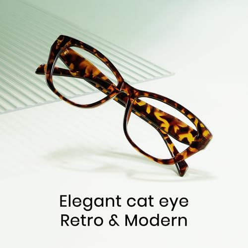 Image of Cyxus Cat Eye Blue Light Glasses for Women Reduce Eye Strain 8154 | Eye Protection,UV Protection,Stylish Chunky Frame,Ideal for Office Work Daily Work