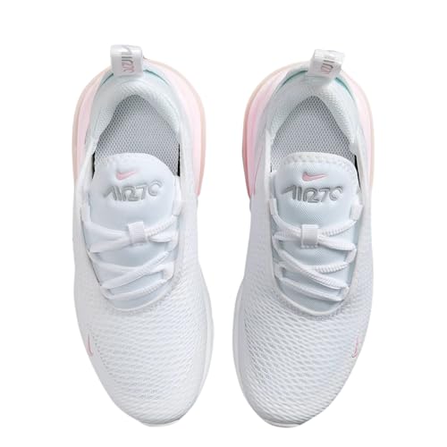 Nike Air Max 270 Little Kids' Shoes (AO2372-122, White/Light Smoke Grey/Pink Foam)3