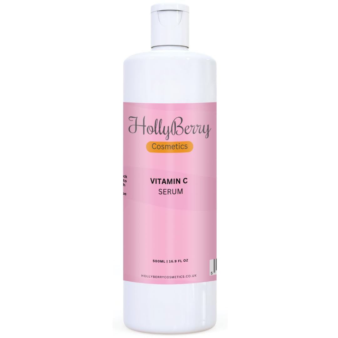 Vitamin C Serum - Extra Large 500ml - 16x Bigger -Anti-Ageing - Moisturise Gel - For All Skin Types By Hollyberry Cosmetics