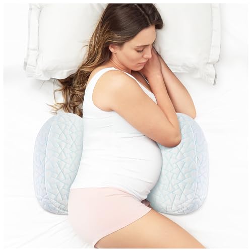 Safotad Pregnancy Pillows for Sleeping, Portable Maternity Pillow with Cooling Removable Cover...