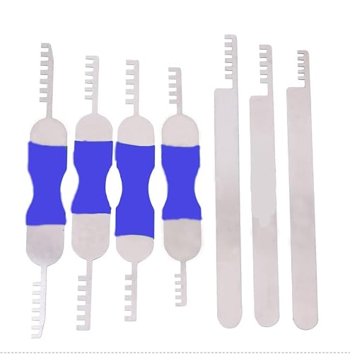 TPM Go 7pcs Comb Lock Pick Set Rake Picking Door Lock Tool Locksmith Tools