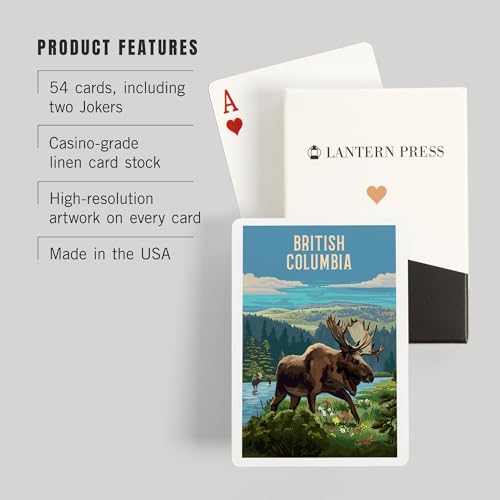 Lantern Press British Columbia, 52 cartas de póker miniatura 3