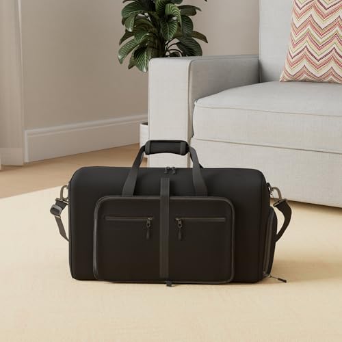 Vomgomfom-Travel-Duffle-Bag-for-Men-65L-Foldable-Travel-Duffel-Bag-with-Shoes-Compartment-Overnight-Bag-for-Men-Women-Waterproof-Tear-Resistant-Black