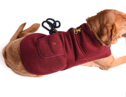 Kendall Wags Dog Winter Coat - Premium Maroon Red Fleece Dog Sweater Vest. Adjustable, Luxury & Soft for Pets of All Breeds and Sizes Large Medium Small - Image 3
