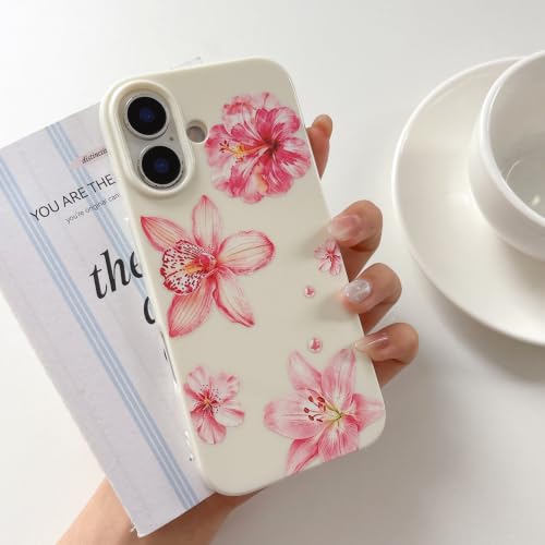 Coque Fleurie Lys Rose iPhone 16 Plus Look Tendance - 2