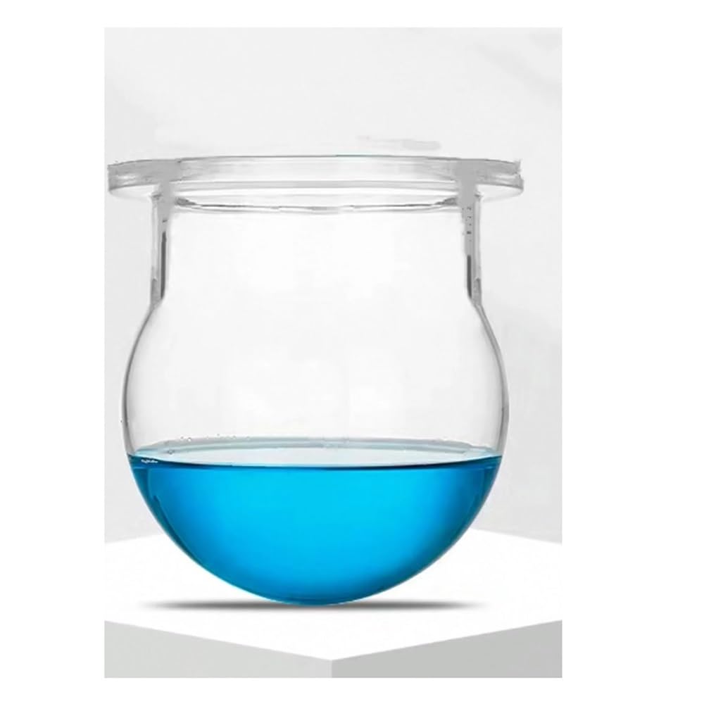 Cristalería de Laboratorio Matraz reactor abierto de vidrio de fondo plano/redondo de 1000 ml, vidrio monocapa con fondo plano y redondo.(1000mL Type C)
