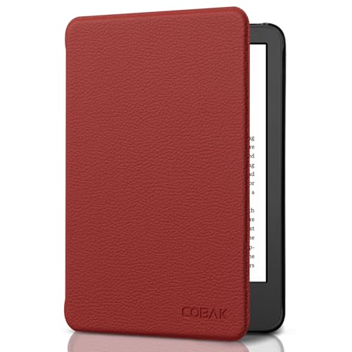 Image of CoBak Case for All New 6 Inch E-Reader 2024 and 2022 (11 Generation) - PU Leather Smart Cover, Auto Sleep and Wake, Premium Protective Case for Kindle, Boox, Kobo