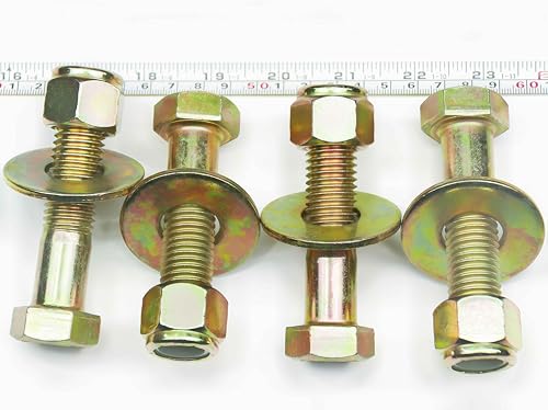 Image of 3 /4 inch x 3 inch Hex Head Bolt by Color Galvanization with Nylon Lock nut and Large Size Washer Assortment Kit,Alloy Steel,Grade 8.(4pcs Pack). by Metalsuberg