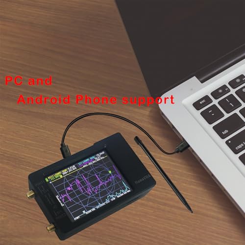 Image of Upgraded NanoVNA-H Vector Network Analyzer, 10KHz-1.5GHz Portable Antenna Analyzer with 2.8-Inch Touchscreen, Upgraded HW3.6 for S-Parameter, SWR, and Smith Chart Measurements
