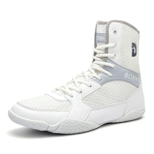 Boxschuhe Herren Wrestling Schuhe Jugendliche Muay Thai Kickboxen Sparring Boxers Trainers Kampfsport Schuhe Atmungsaktive Bodybuilding Boxen Stiefel,Schwarz und Weiß EU44 Boxschuhe Herren Wrestling Schuhe Jugendliche Muay Thai Kickboxen Sparring Boxers Trainers Kampfsport Schuhe Atmungsaktive Bodybuilding Boxen Stiefel,Schwarz und Weiß EU44