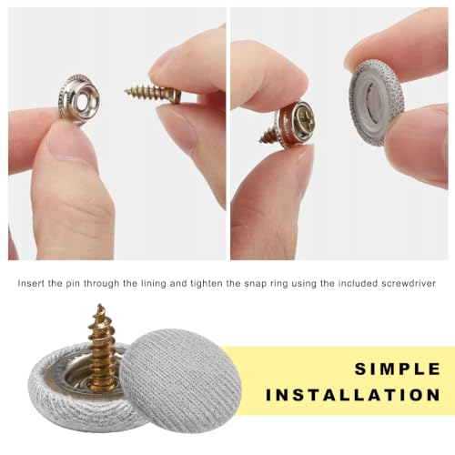 60PCS Car Roof Headliner Repair Button Pins, Auto Interior Ceiling Cloth... - Image 4
