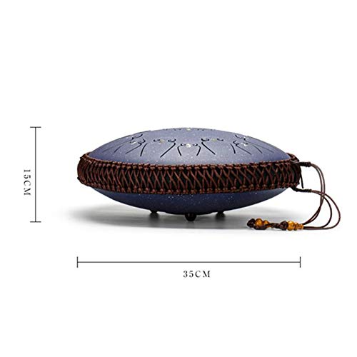 Steel Tongue Drum de 14 pulgadas, 15 notas azul miniatura 5