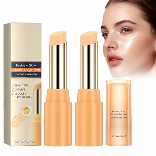 2pcs Crema De Ojos En Barra Con V-Itamina C,Crema Hidratante Y Refrescante Para Los Ojos,Reafirmante Antienvejecimiento Para Ojo,Reduce Las Ojeras Y Las Bolsas