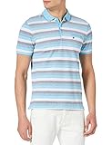 Finest Cotton Pierre Cardin Herren Airtouch Poloshirt Polohemd, blau, L