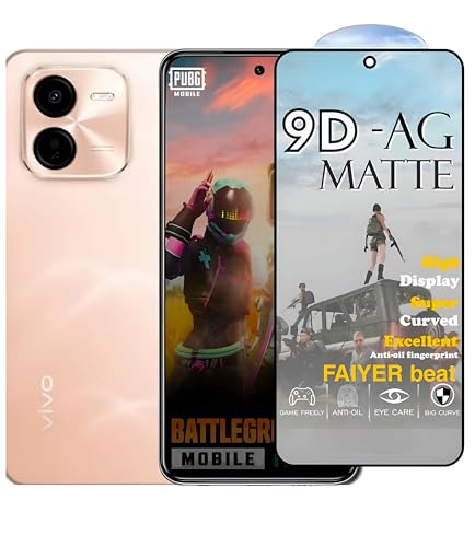 Image of Premium Tempered Glass for VIVO Y37 PRO (matte finish glass, Pack of 1) Full Screen Coverage gaming matte Screen Protector Guard (VIVO Y37 PRO)