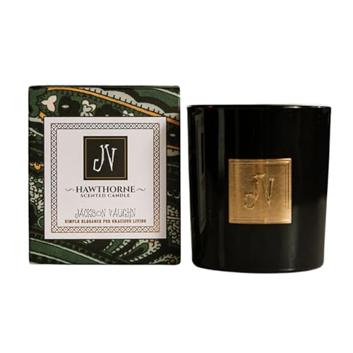 Jackson Vaughn Scented Candle | Aromatherapy Long Lasting Candles Luxury Home Fragrance Decor Gifts Hand Poured Soy Wax Notes of Wild Sagebrush, Fresh Pine, Forest Moss 55 Hour Burn 14.5oz (Hawthorne)