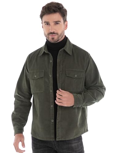 Men's Corduroy Jacket Lightweight Shacket Long Sleeve Shirts Casual Vintage2