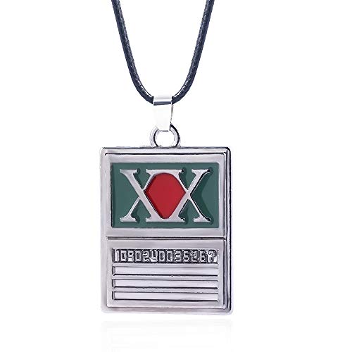 HxH License Pendant Necklace - Killua GON Anime Chains - Halloween Costume Gifts for Women Men and Fans