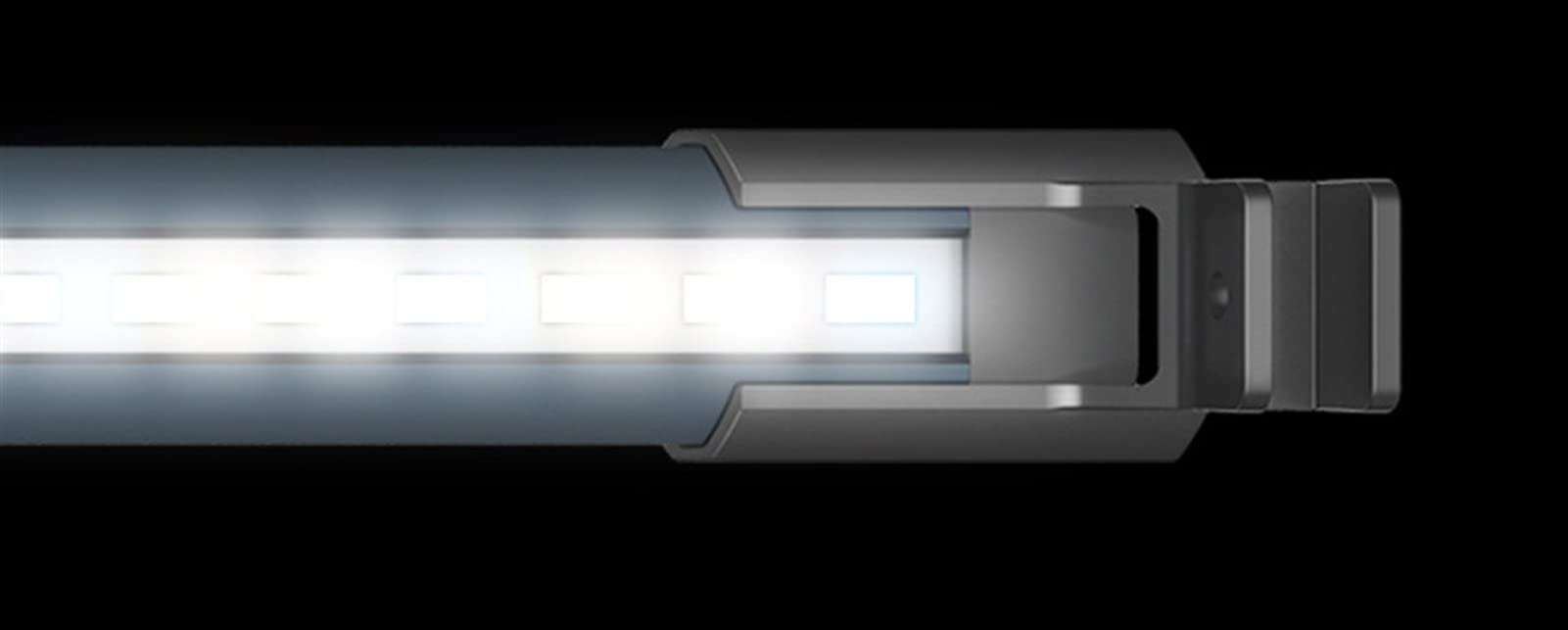 Lumières de Piscine Lumières de Bassin 15-55CM Lumières de réservoir de Poissons Éclairage LED d'aquarium avec Support réglable Lampe d'aquarium en Alliage d'aluminium 1.1cm IP67 L