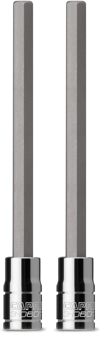 Capri Tools 3-0607 Long 6 mm Hex Bit Socket, 1/4-Inch Drive, Metric (Pack of 2)