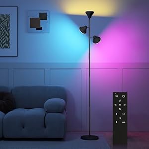 Lampadaire LED RGB 36W sur pied salon