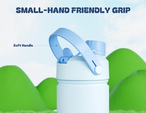 Kids Insulated Water Bottle with 2-in-1 Straw Spout Lid - image 6
