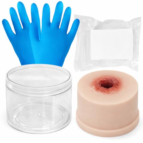 Wound Packing Trainer Kit with Gauze for Stop the Bleed Training, Bleeding Control Practice Simulator, Portable Basic Trauma Trainer for EMT First Responder First Aid