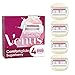 Gillette Venus Comfortglide Sugarberry Rasierklingen Damen, 4 Ersatzklingen für Damenrasierer mit 5-fach Klinge