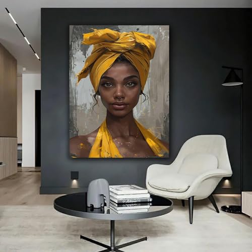 Impression sur toile tableau decoration murale portrait chambre bain