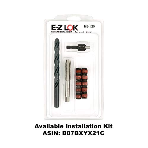 e-z lok threaded insert for metal 12l14 carbon steel thread inserts m8-125 internal threads m12x175 external threads 1250 mm length pack of 5