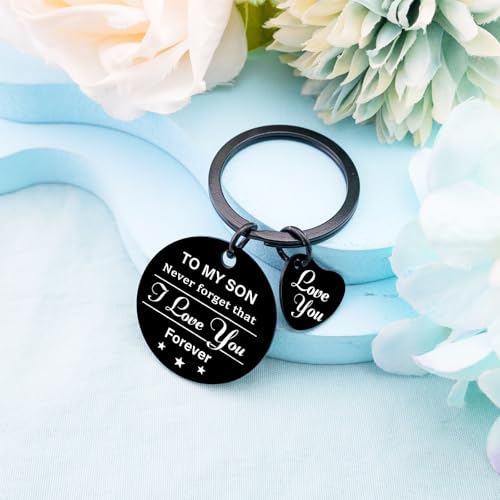 Son Gifts To My Son Gifts from Mom Dad Keychain Gifts for Son Adult Inspirational Gifts Birthday Graduation Gift for Him Unique Gifts for Son Christmas Back to School2