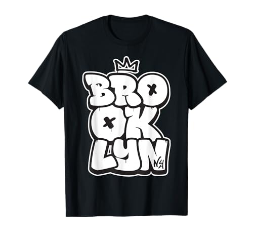 Brooklyn NY Bubble Graffiti New York Tag Art en Noir et Blanc T-Shirt