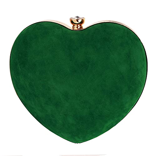 Bolso de mano corazón Goclothod terciopelo para mujer miniatura 1