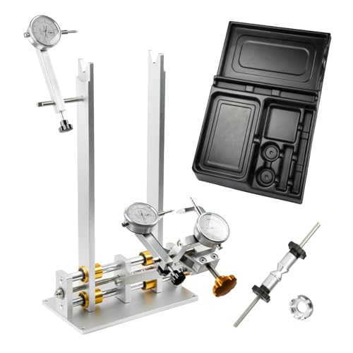 Soporte profesional para ruedas de bicicleta con 3 calibres y caja de almacenamiento, herramienta de reparación plegable para ruedas de 10 a 29 pulgadas
