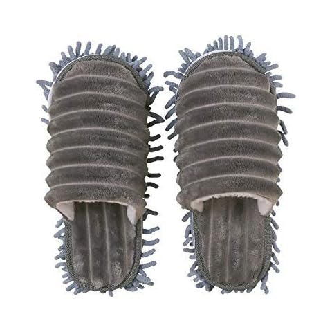 Venus valink 1 Pair Mop Slippers Lazy Cleaning Floor Clean Dust Warm Durable for Home Bedroom, Creative Quick Cleaning Dust Microfiber Soft Wearable Floor Dusting Cover Shoes Cleaner Mop Slipper Cover
