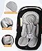 Kaelox Infant Car Seat Insert for Newborn Girls Boys, 3 in 1 Reversible Cushion for Carseat with Strap Pads Buckle Cover Extra Soft Carseat Support Pad for All Season, Grey