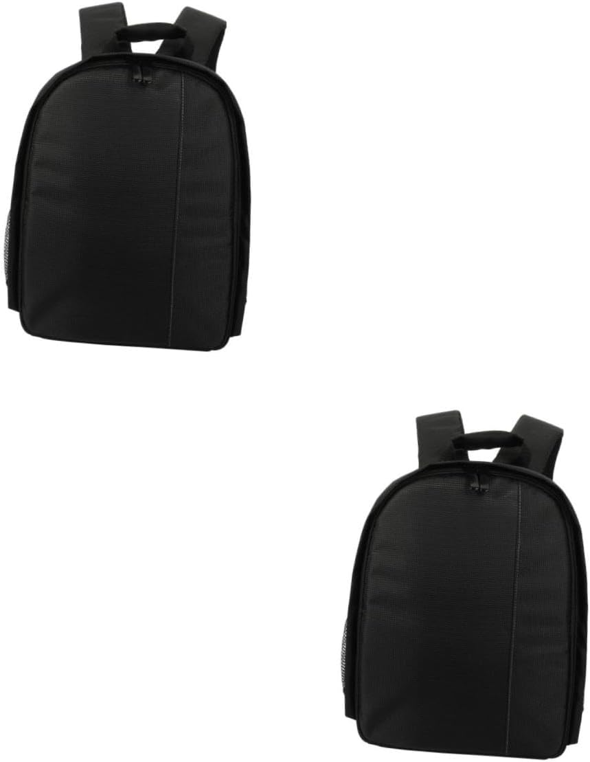 NUOBESTY 2pcs Camera Backpack for and Accessories Portable Handheld Storage Bag for Travel and Outdoor Activities Internal Compartments and Tripod Holder Grey