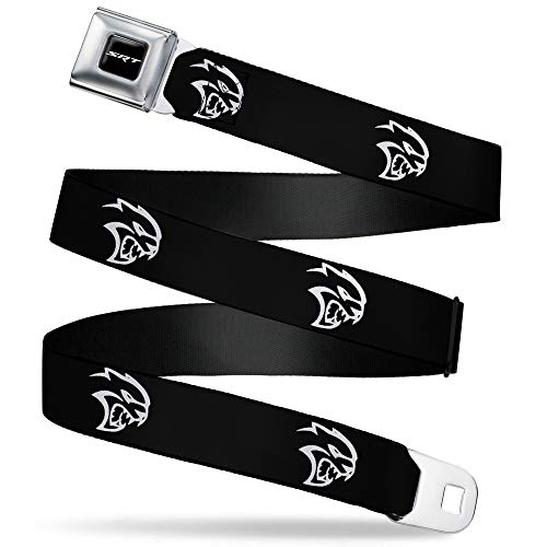 Buckle-Down Men's Seatbelt Belt Viper SRT Hellcat Kids, Dodger Logo Black/White, 1.0