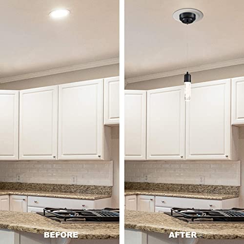 Ciata Lighting Recessed Lighting Converter For Pendant Or Light Fixtures In White Finish – 3 Pack #TOP1