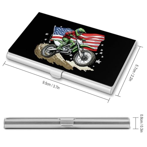 US Motocross Dirt Bike Business Card Holder Alloy Multi Wallet Credit Card ID Pocket Name Case2