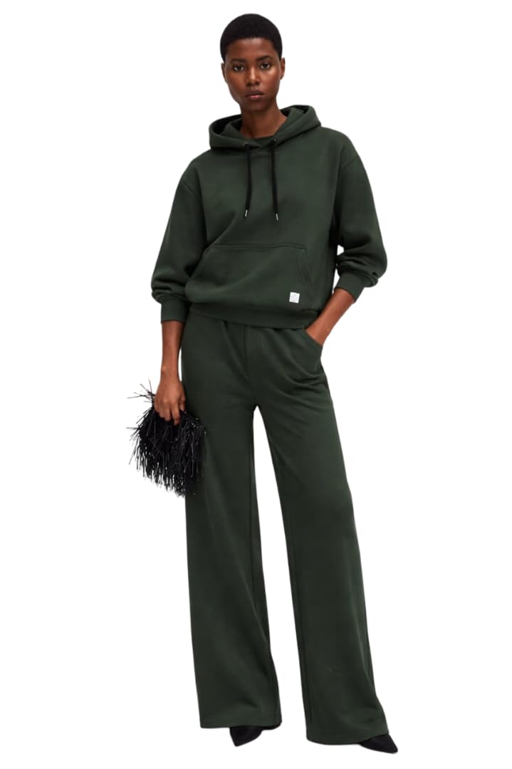 Warm Hoodie & Wide Leg Pant Set | Winter Wear Women's Track Suit set | Casual Travel & Loungewear Co-ord set Outfit | Oversized Loose Fit Winter Hoodie set