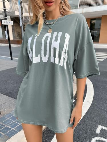 Image of Remidoo Oversized Graphic Tshirts for Women Casual Loose Fit Short Sleeve Tee