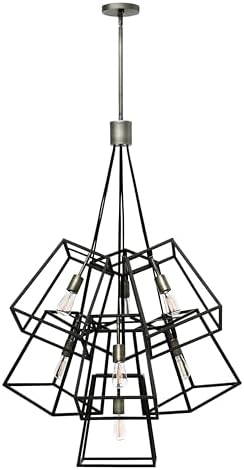 Hinkley Fulton Restoration Seven Light Foyer, Aged Zinc