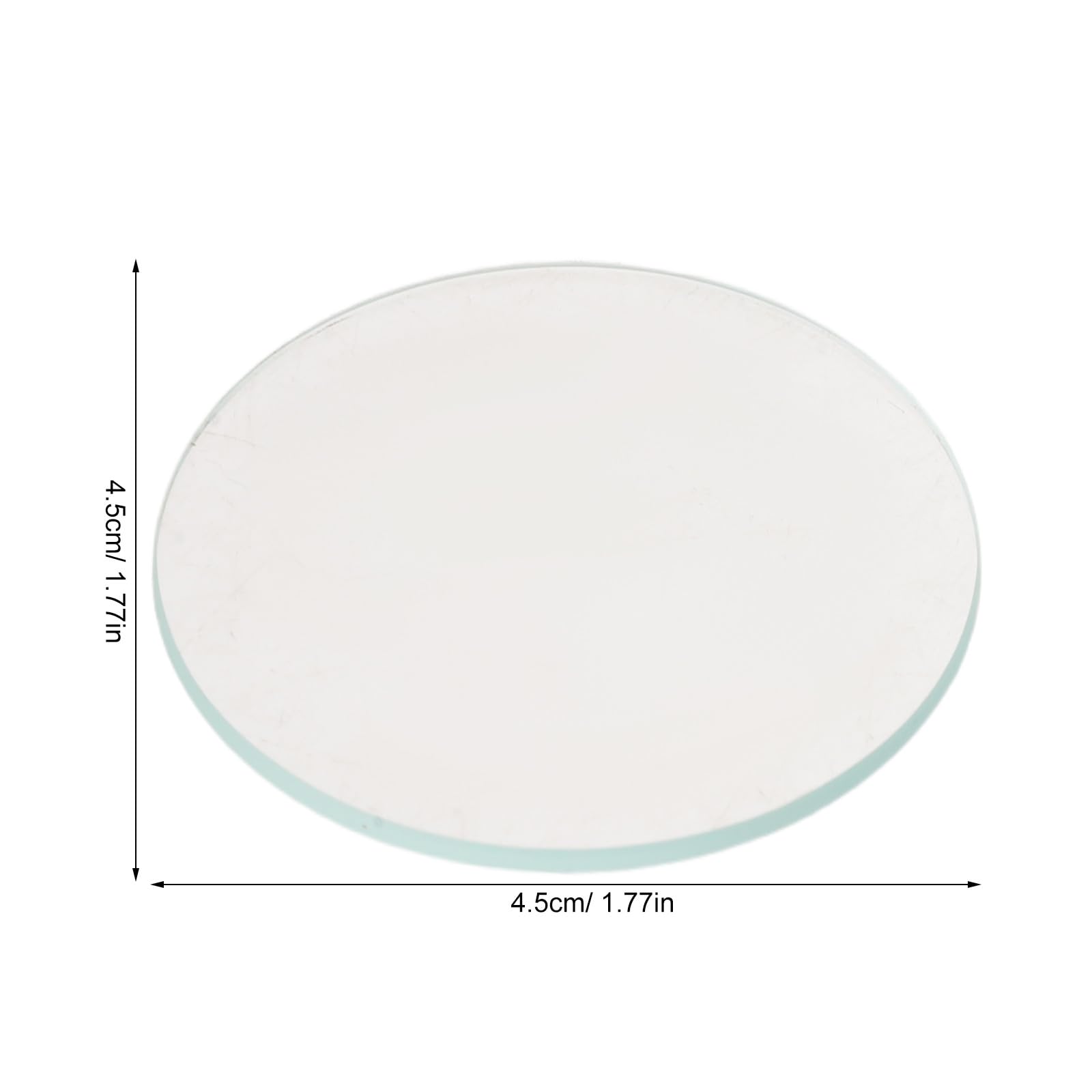 Healeved Lot de 20 disques de protection en verre pour spots encastrés, lentilles plates et transparentes de rechange, diamètre 4,5 cm (1,8 pouce), compatibles avec les spots encastrés MR16 et
