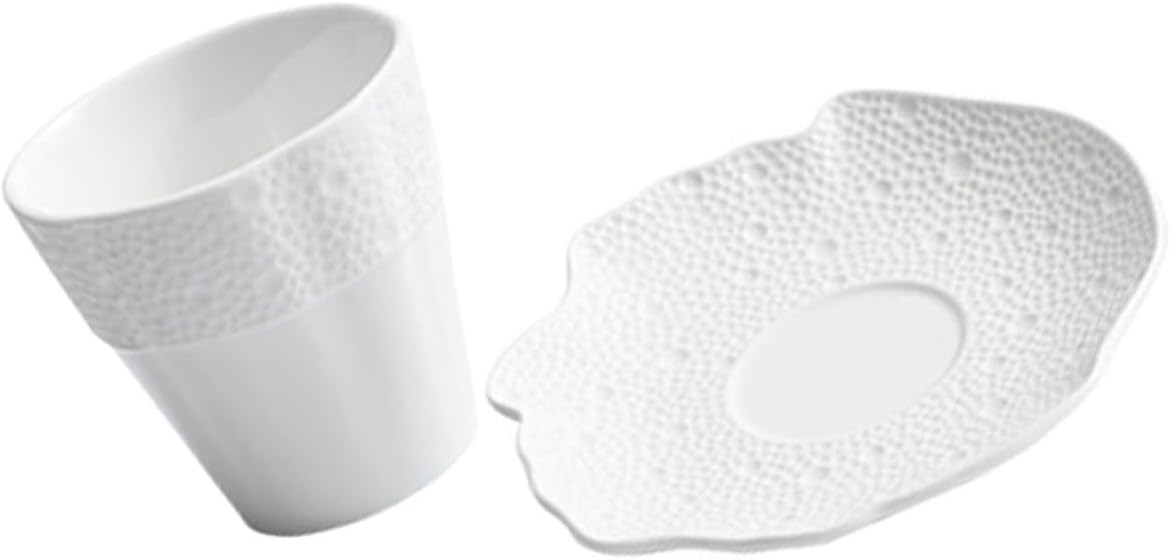 OUNONA 1 Set Ceramic Coffee Cup with Saucer Modern European Style Milk and Tea Drinking Cup Easy to Maintain Compact Design for Kitchen Storage Smooth Surface for Comfortable Use