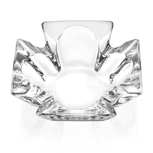 Paysky Ashtray, Large Glass Ashtray for cigarette cigar, Clear Crystal Ash trays Outdoor Glass Spuare Ashtrays, 5 x 5inch