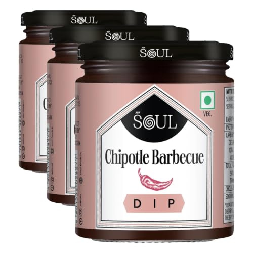 Image of ADF Soul Chipotle Barbecue Dip | Smoky & Spicy Sauce With Chipotle Peppers & Barbecue Flavour | Ideal With Fries & Grilled Foods | 200g. (Pack of 3)