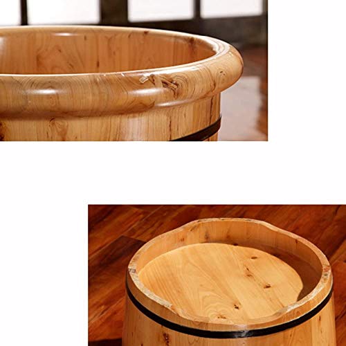 Baño de pies Katzowen para adultos, tina de cedro con masaje para pies, spa para pies con nodos elevados miniatura 6