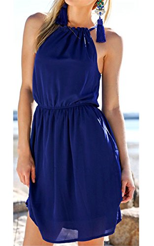 Ecowish donne Halter collo vestito chiffon Boho