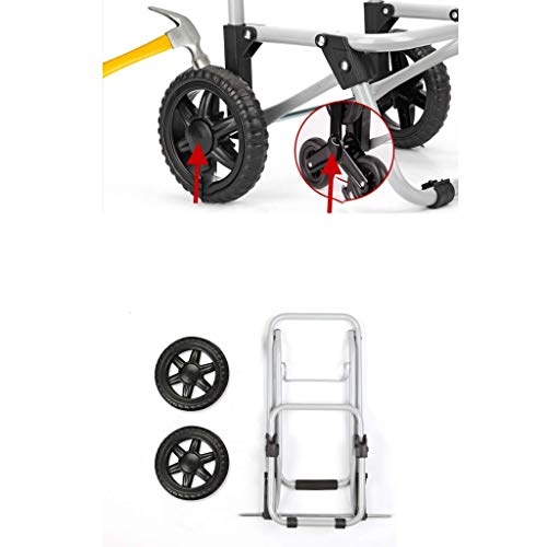 Tragbarer Einkaufswagen, 2/3 Räder, leicht, faltbar, flippig, Musik, Festival, Einkaufstrolley, Gepäcktasche… – Bild 5